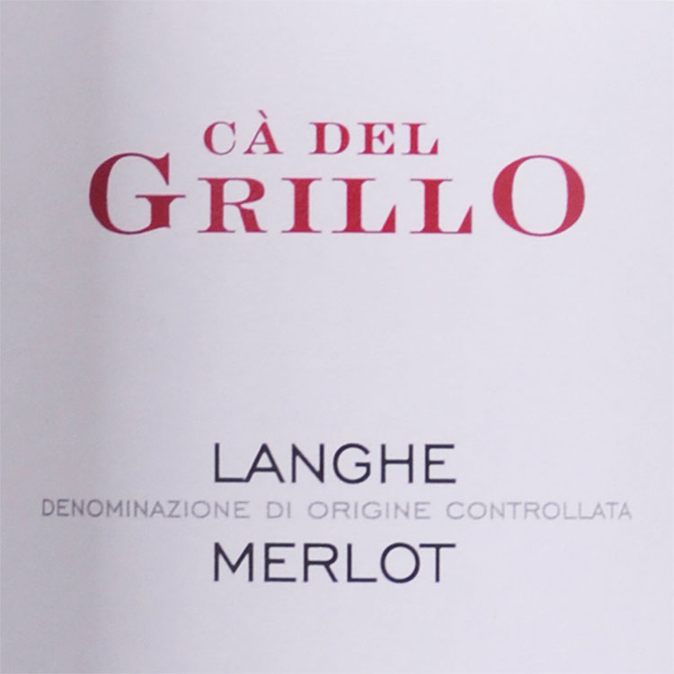 Cà del Grillo - Langhe Merlot D.O.C. wine label